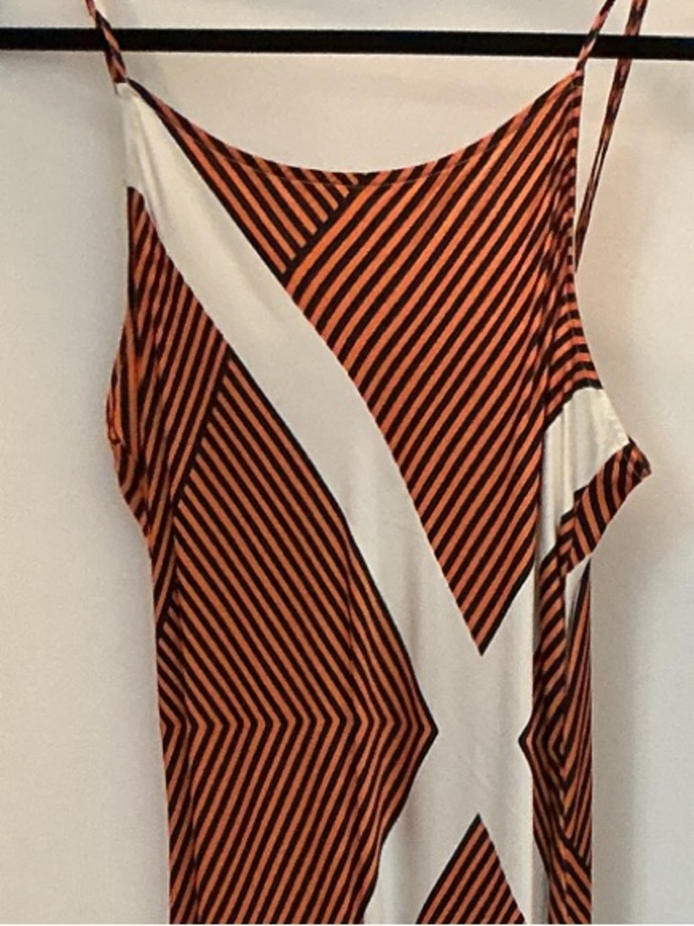 Loft Striped Maxi SunDress in Rust and Cream